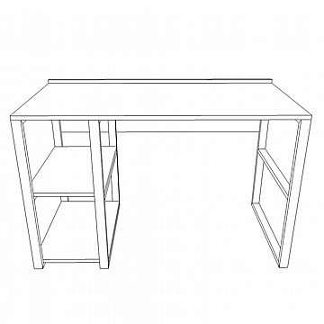 שולחן עבודה עם מדפים 120X60 ס