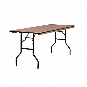 שולחן עץ מלבני מתקפל 183X76 ס