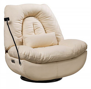 כורסת מסאג' עור ריקליינר חשמלי AIR LEATHER אריאן פרימיום עם חימום