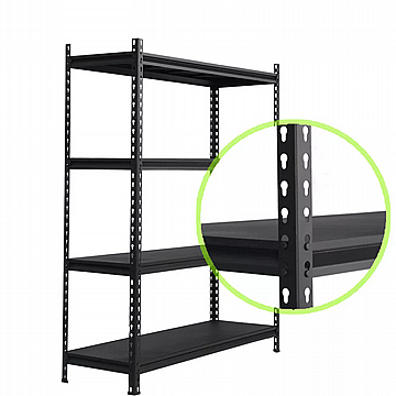 כוננית מדפים מתכת למחסן 200X100X30 פרימיום – לבן