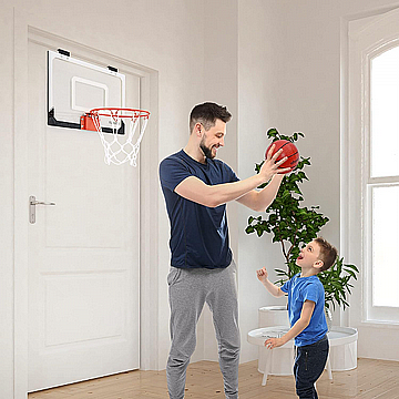 לוח סל שקוף לדלת לוח כדורסל לדלת לבית DUNK כולל כדור