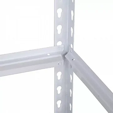 כוננית מדפים מתכת למחסן 200X100X30 לבן