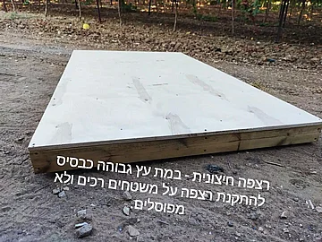 רצפה חיצונית למחסן גינה מידה 2X3
