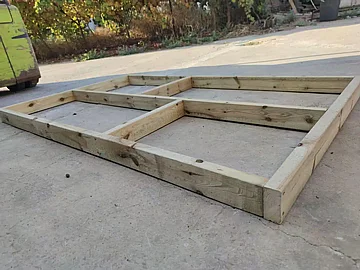 רצפה חיצונית למחסן גינה מידה 2X3