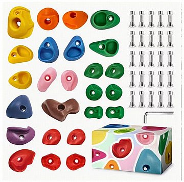 32 אבנים לקיר טיפוס עם ברגים ללוח עץ PACIFIX