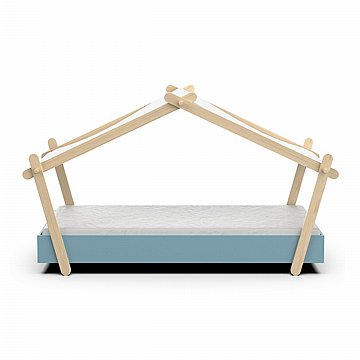 מיטה לילדים מעוצבת בצורת בית – כולל מזרן LODGE