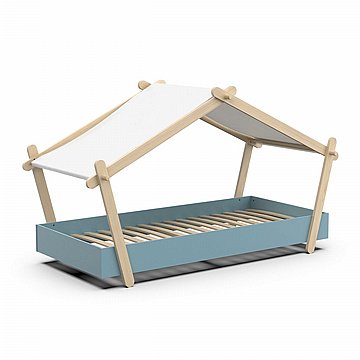 מיטה לילדים מעוצבת בצורת בית – כולל מזרן LODGE