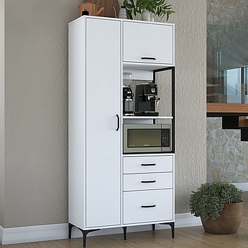 ארון שירות למטבח עם מקום למיקרוגל רוחב 90 סמ'