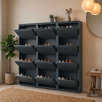 ארון נעליים מתכת 4 קומות 12 תאים
