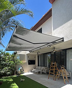 סוכך זרועות חצי קסטה ידני ליסבון 3.0X4.5 מ'