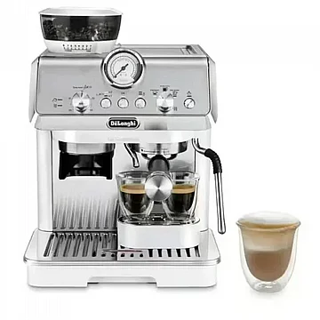 מכונת קפה טוחנת ידנית כולל מקציף Delonghi