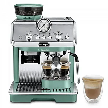 מכונת קפה טוחנת ידנית כולל מקציף Delonghi