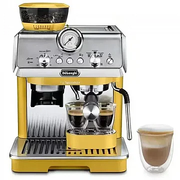 מכונת קפה טוחנת ידנית כולל מקציף Delonghi