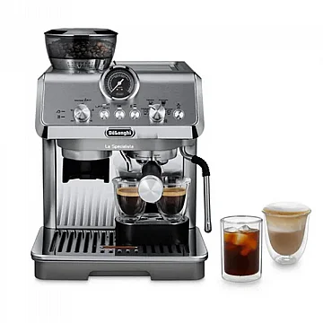 מכונת קפה טוחנת ידנית כולל מקציף Delonghi
