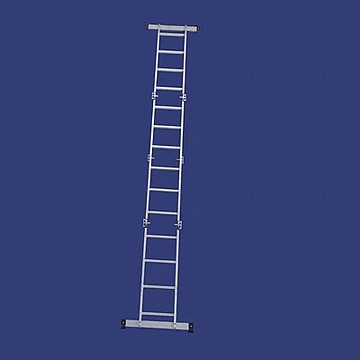 סולם אלומיניום פרקים 4 חלקים מקצוענים 6.50 מ` סולמות חגית