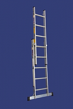 סולם אלומיניום דו צדדי A או שחיל מקצוענים 2.25/3.45 מ'