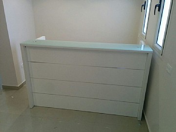 דלפק קבלה זכוכית 160X65 ס'מ