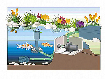 משאבת מים לברכות נוי ומזרקות AQUAMAX DRY OASE 8000
