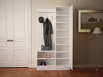 ארון בגדים עם מראה ארונית שרות רב-תכליתי