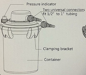 פילטר לחץ עם UV דגם PF-10